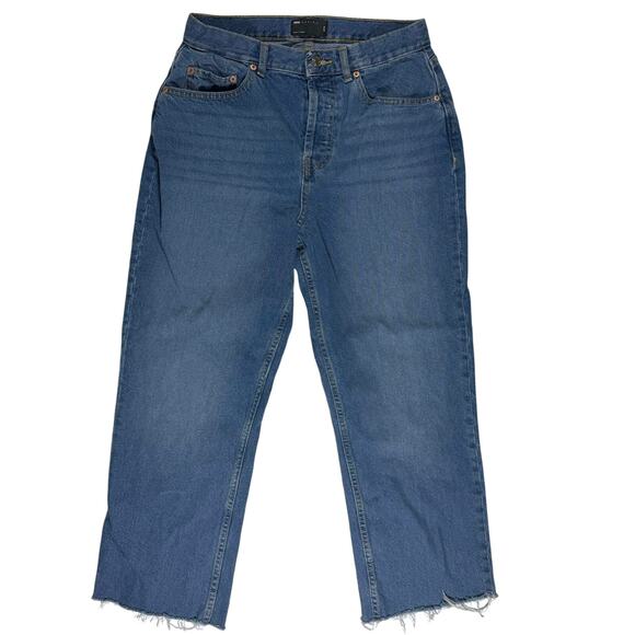 ASOS Design Cropped Jeans Women's 30 Button Fly Jeans Cut 25" Inseam - Picture 2 of 9